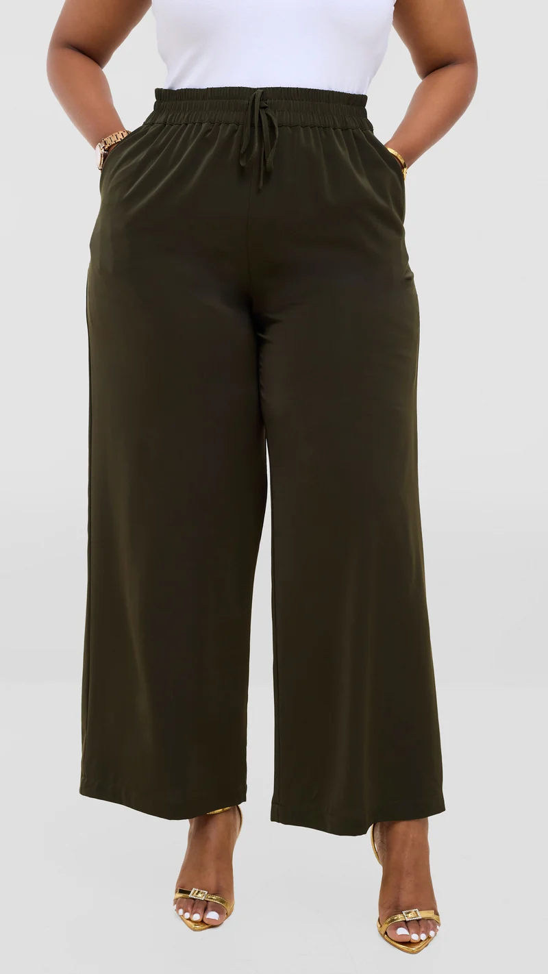Vivo Wastani Drawstring Pants - Dark Olive