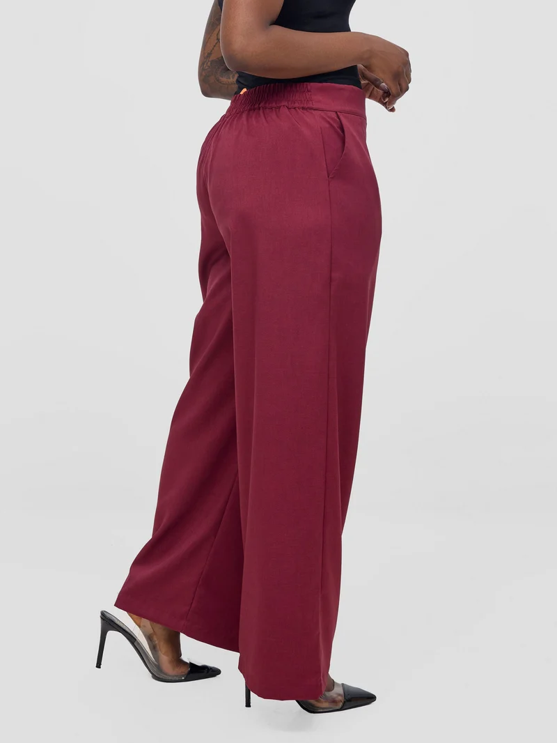 Vivo Niari straight leg Pants - Maroon