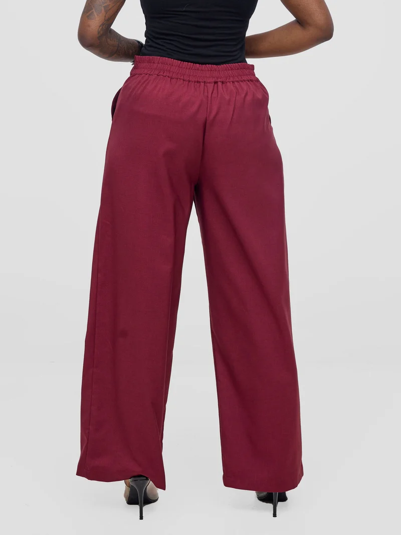 Vivo Niari straight leg Pants - Maroon