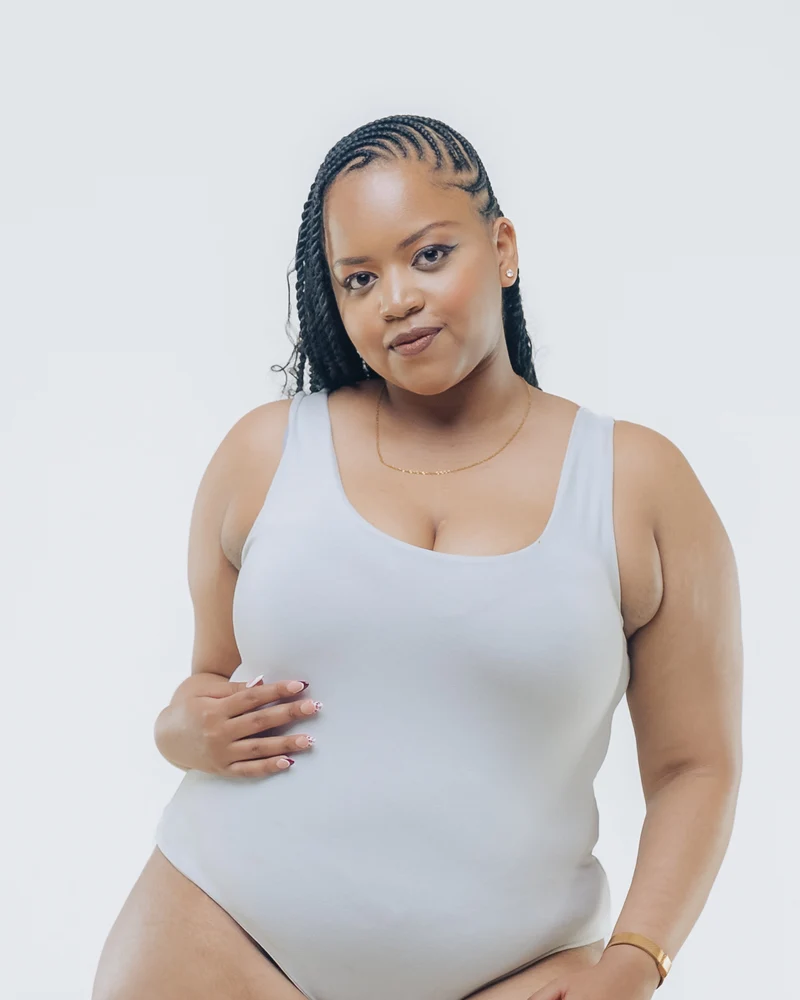Vivo X This Is Essential Sleeveless Scooped Neck Bodysuit - Grey