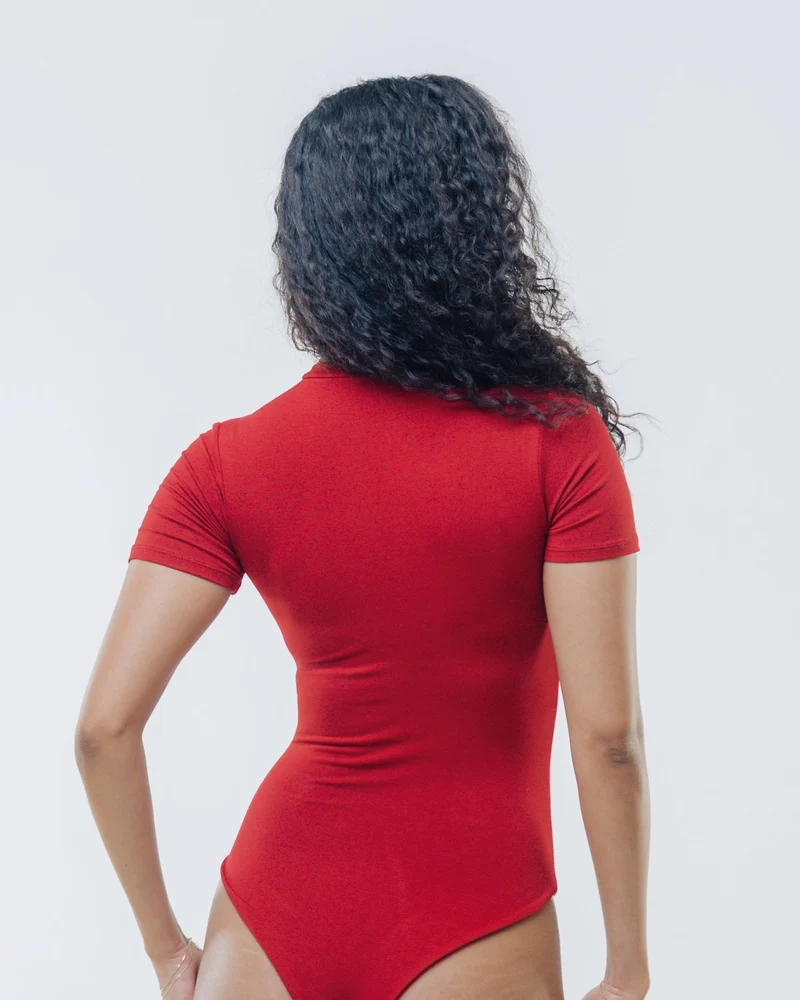 Vivo X This Is Essential Short Sleeve Bodysuit - Red