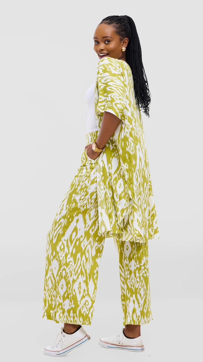 Vivo Samira Pants - Olive / White Print