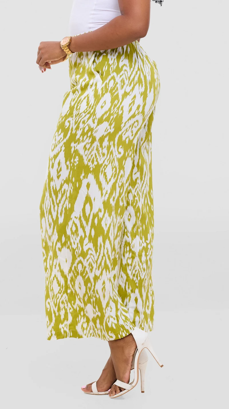 Vivo Samira Pants - Olive / White Print