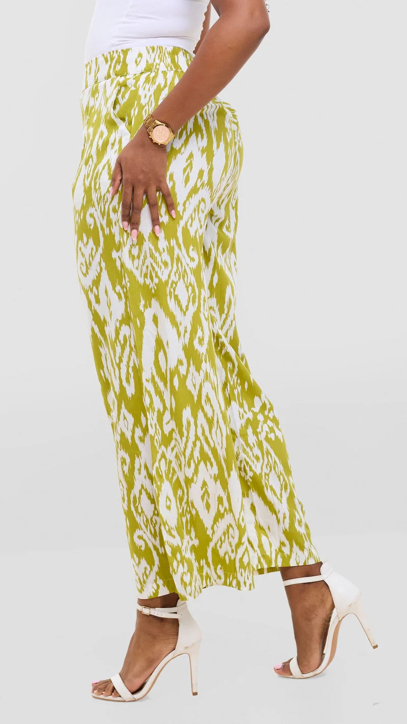 Vivo Samira Pants - Olive / White Print