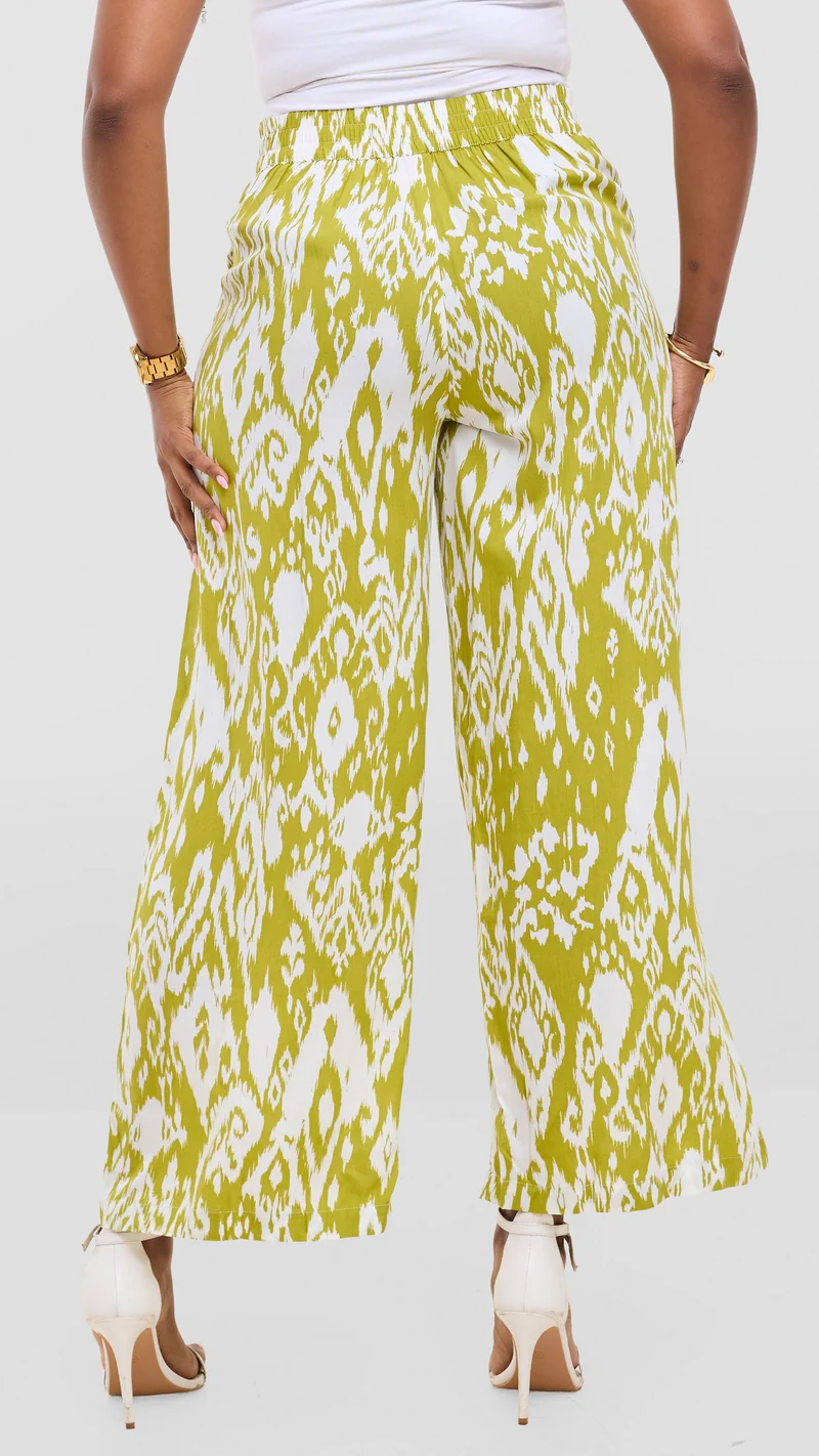 Vivo Samira Pants - Olive / White Print