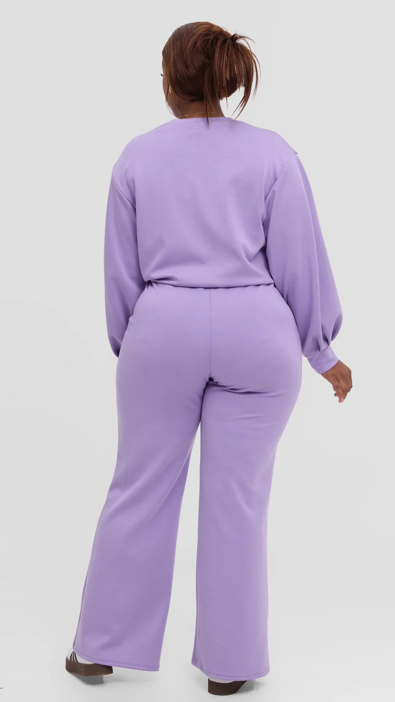 Vivo Straight Pants in Scuba - Lilac