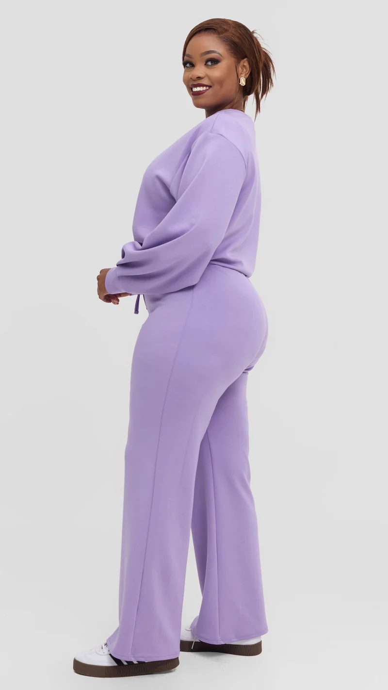 Vivo Straight Pants in Scuba - Lilac