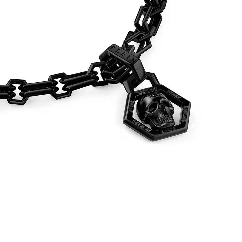 Philipp Plein Herren Halskette PLEIN ICON CHAIN Schwarz PJ9EA12NU