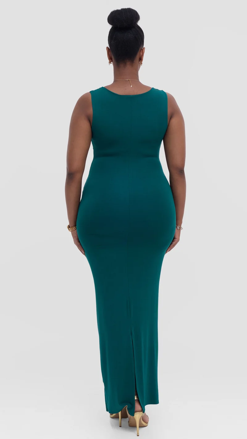 Vivo Studio Maxi Bodycon in Jersey - Dark Green