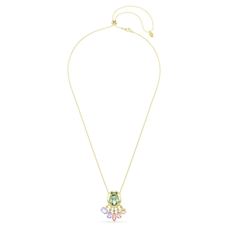 Swarovski Halskette Unisex Gema Anhänger Mehrfarbig Goldlegierungsschicht 5741587