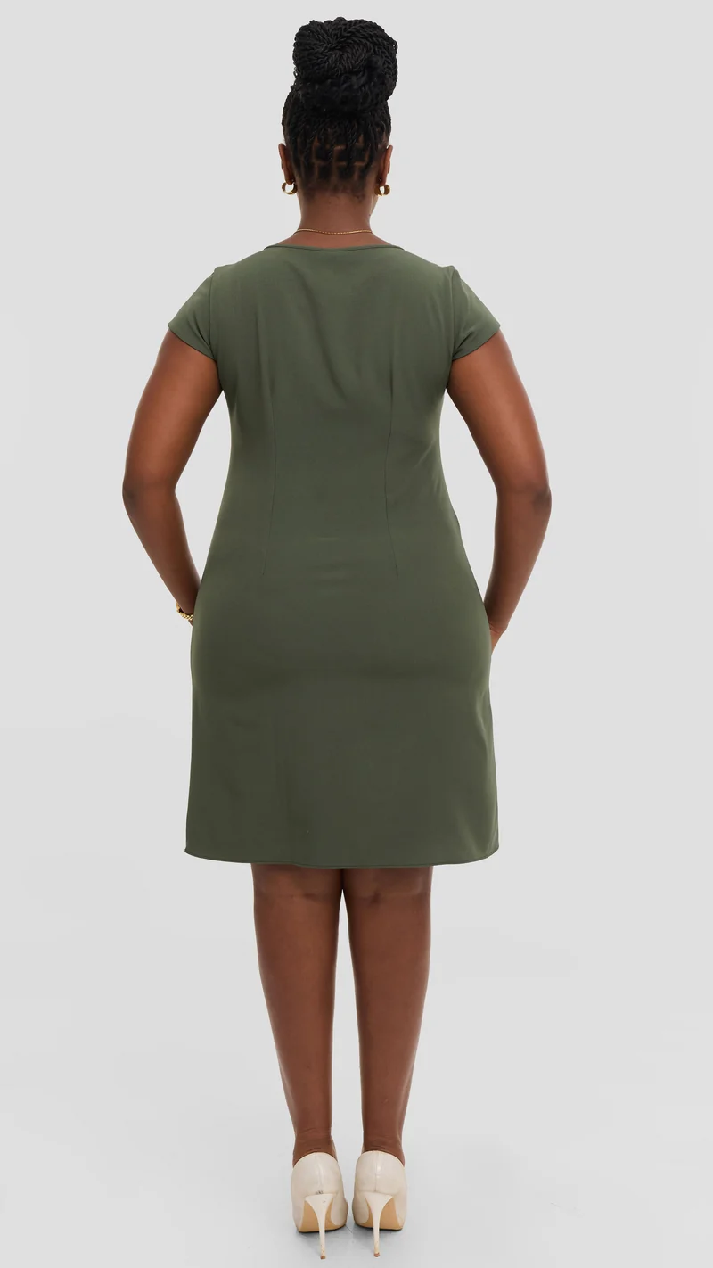 Vivo Laika Cap Sleeve Shift Dress - Dark Hunters