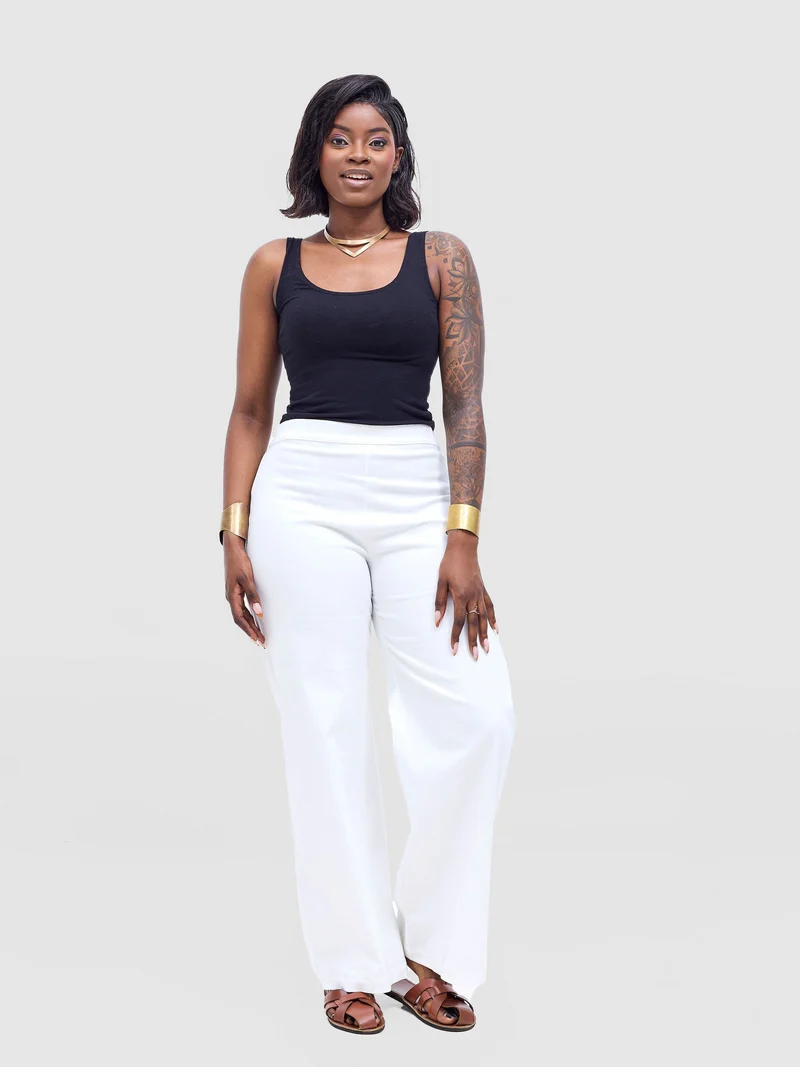 Safari by Vivo Tiwa Wide Leg Pants in Linen - White