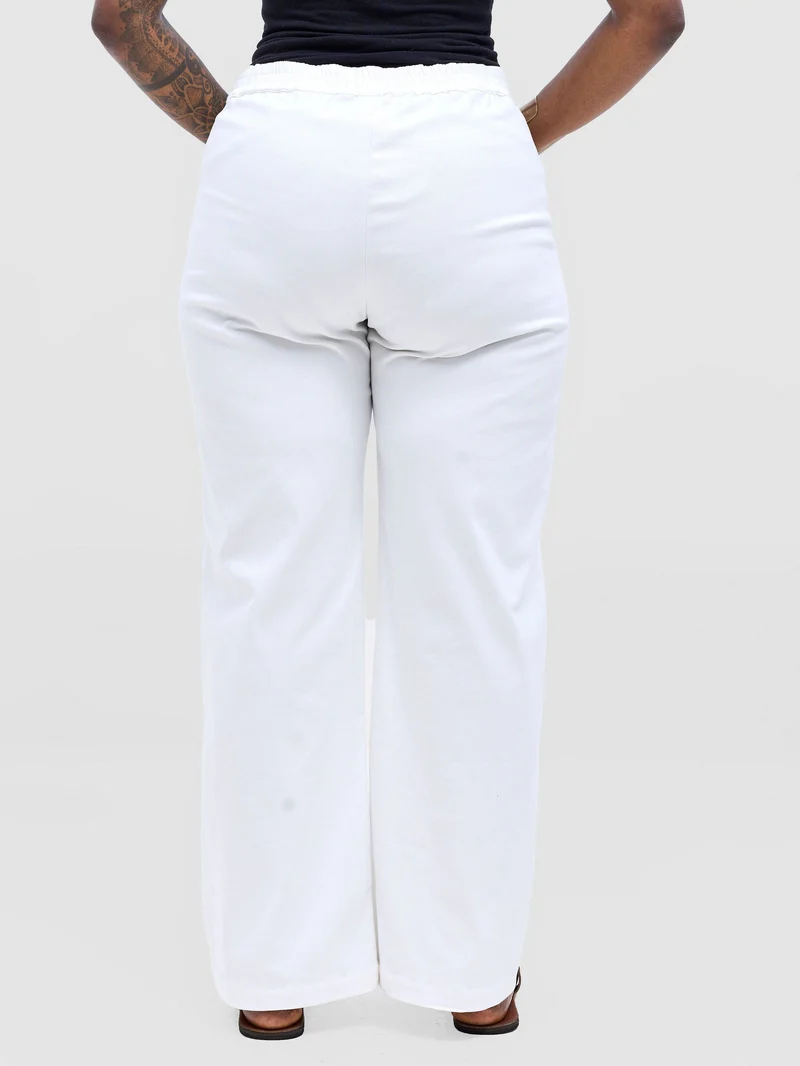 Safari by Vivo Tiwa Wide Leg Pants in Linen - White
