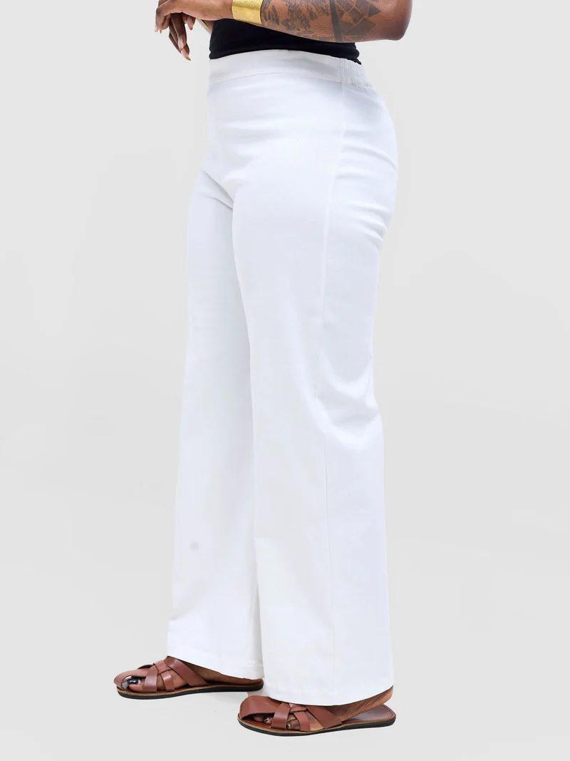 Safari by Vivo Tiwa Wide Leg Pants in Linen - White
