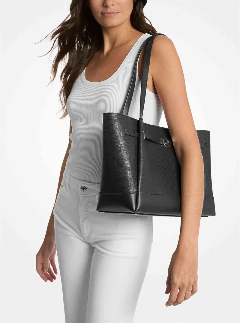 Michael Kors Tote Damen Reed Large Pebbled Leather Tote Schwarz 35F4S6RT3T-BLACK-OS
