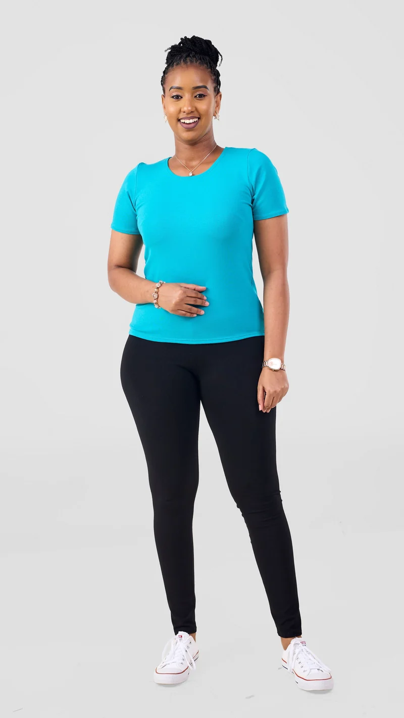 Vivo Basic Short Sleeve Top - Sea Green