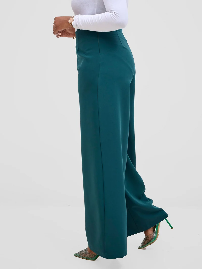 Vivo Tatili Wide Leg Pants - Dark Green