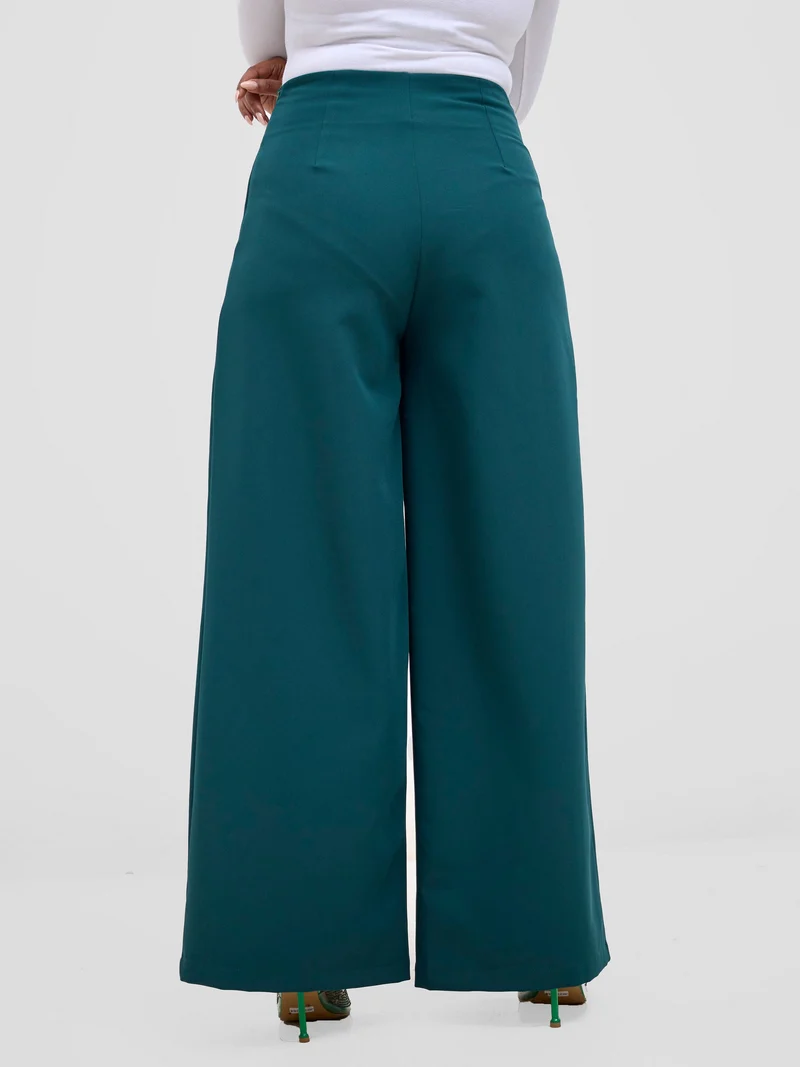 Vivo Tatili Wide Leg Pants - Dark Green