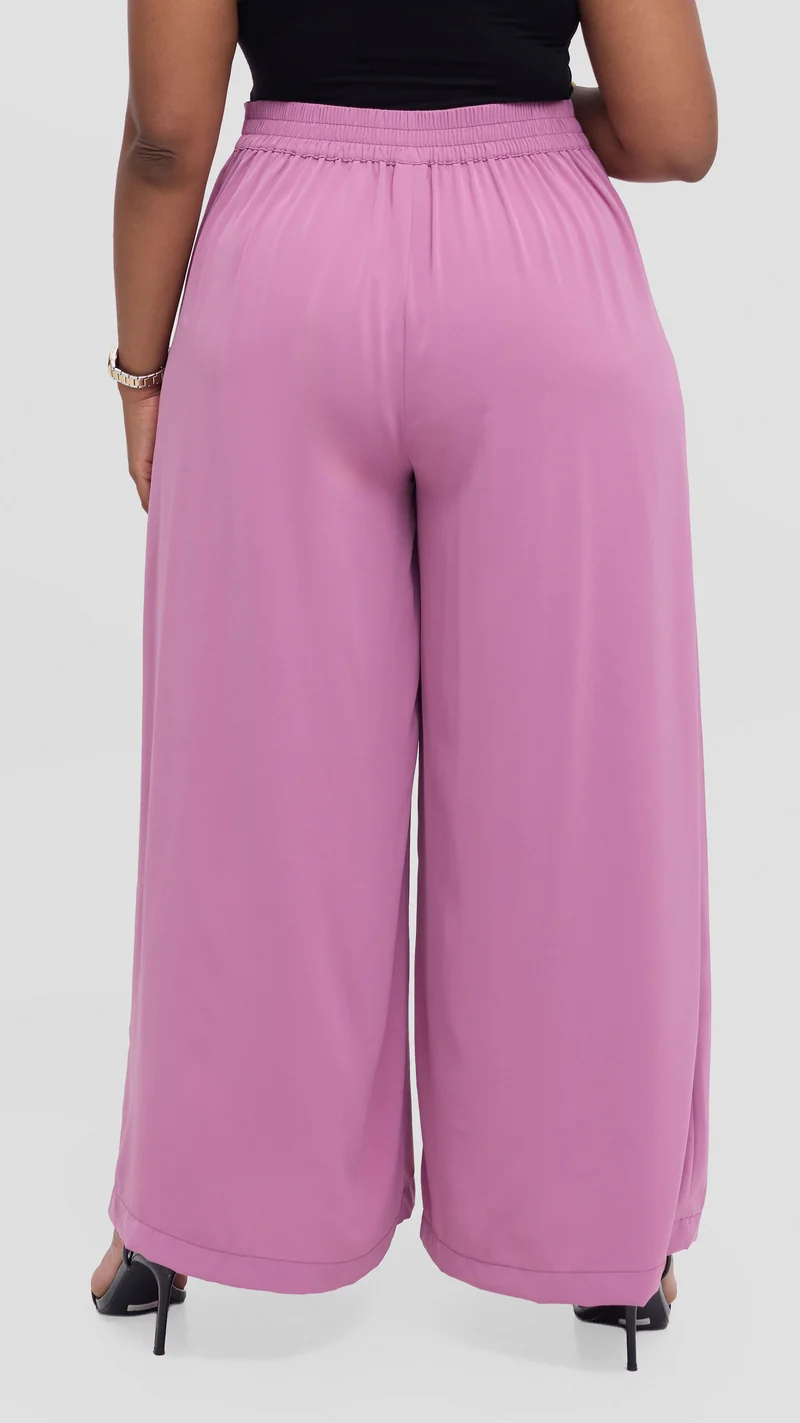 Vivo Talia Wide Leg Pants - Rose Pink
