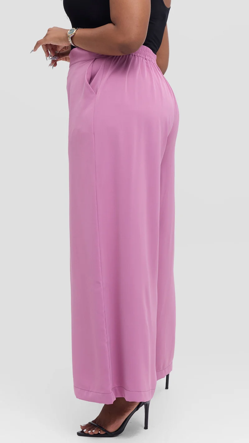 Vivo Talia Wide Leg Pants - Rose Pink