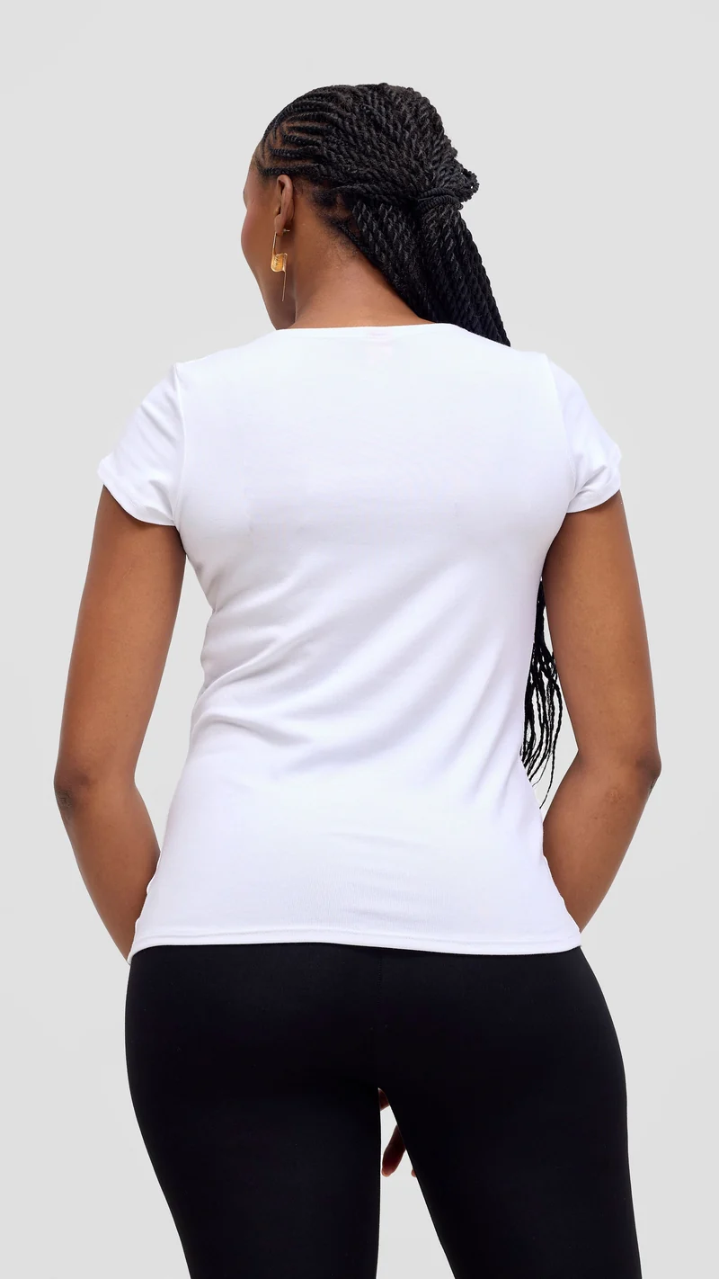 Vivo Everyday Cap Sleeve Top in Jersey - White