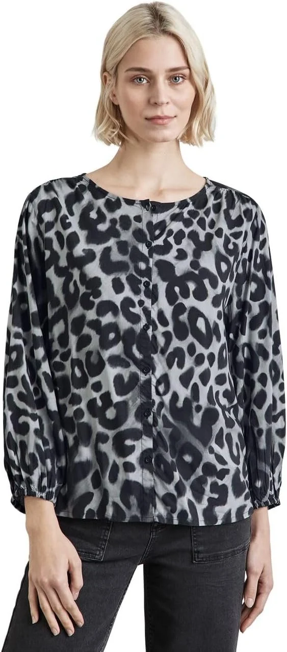 STREET ONE Buttoned roundneck blouse w g - 71821_A345199_36220