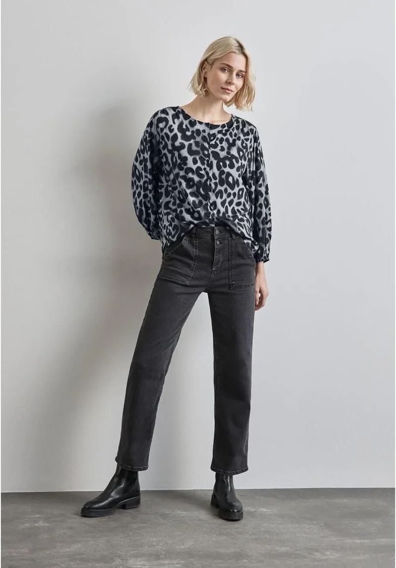 STREET ONE Buttoned roundneck blouse w g - 71821_A345199_36220
