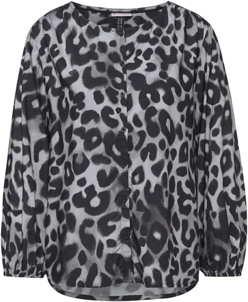 STREET ONE Buttoned roundneck blouse w g - 71821_A345199_36220