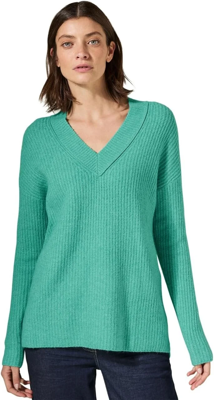 CECIL Cosy long V-Neck - 71621_B303029_16256
