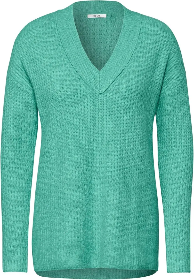 CECIL Cosy long V-Neck - 71621_B303029_16256