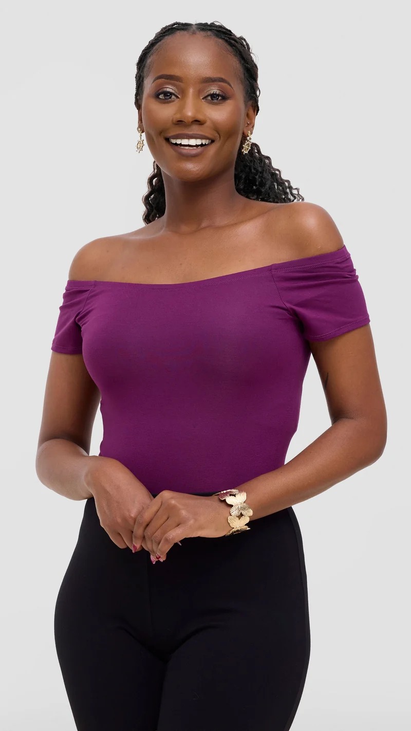 Vivo Studio Bodysuit In Jersey - Burgundy