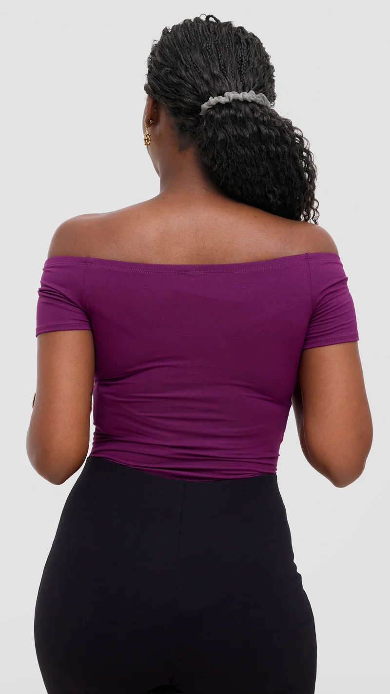 Vivo Studio Bodysuit In Jersey - Burgundy