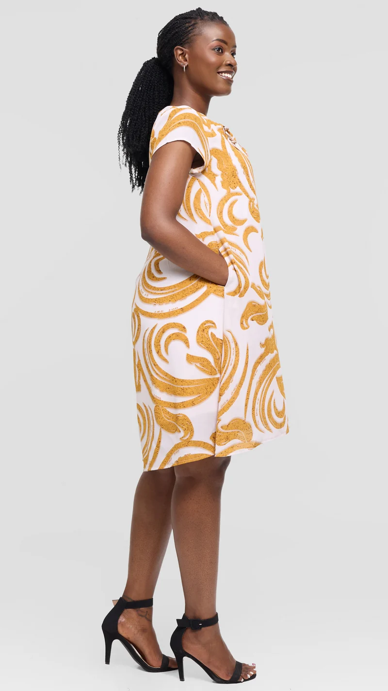 Salok Havilah Ellen Shift Dress - White Print