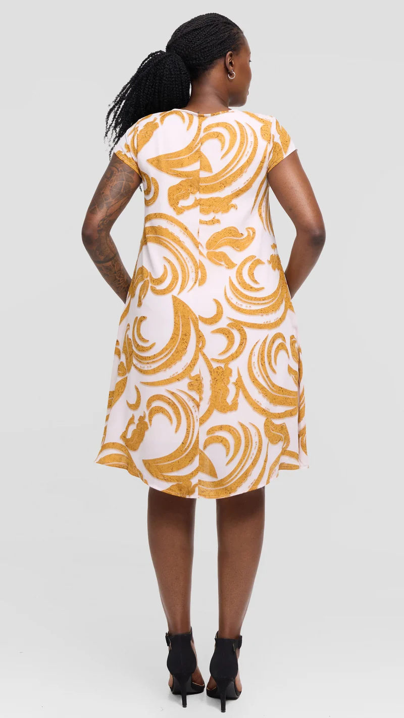 Salok Havilah Ellen Shift Dress - White Print