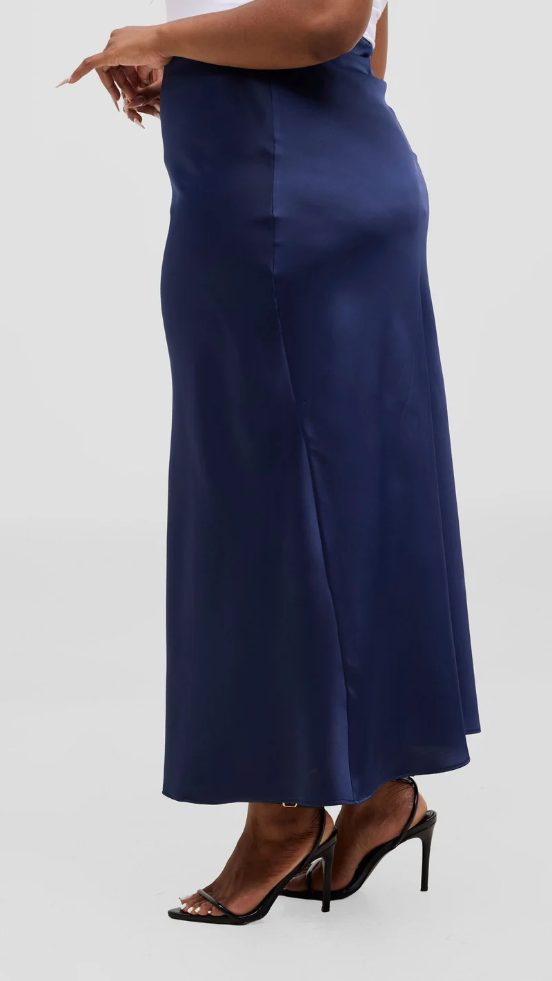 Vivo Talia Maxi Slip Skirt - Navy