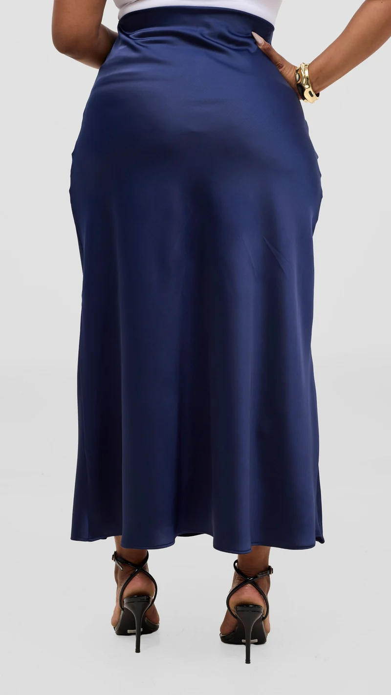 Vivo Talia Maxi Slip Skirt - Navy