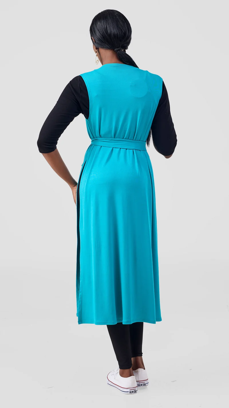 Vivo Chela Sleeveless Waterfall in Jersey - Sea Green