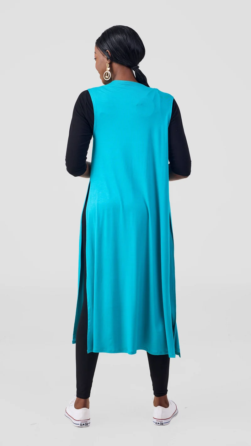 Vivo Chela Sleeveless Waterfall in Jersey - Sea Green