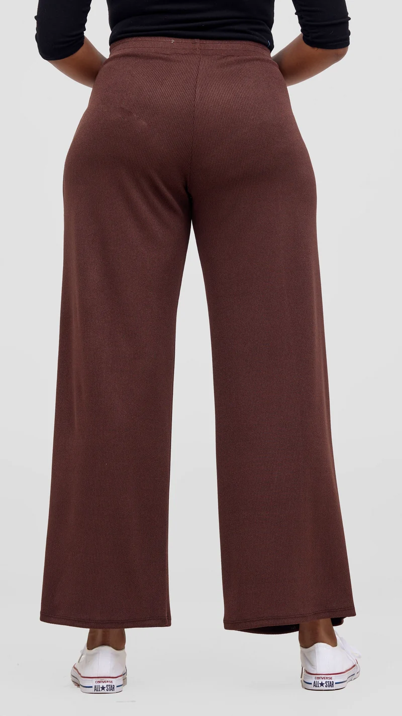 Vivo Rema Straight Leg Pants - Chocolate
