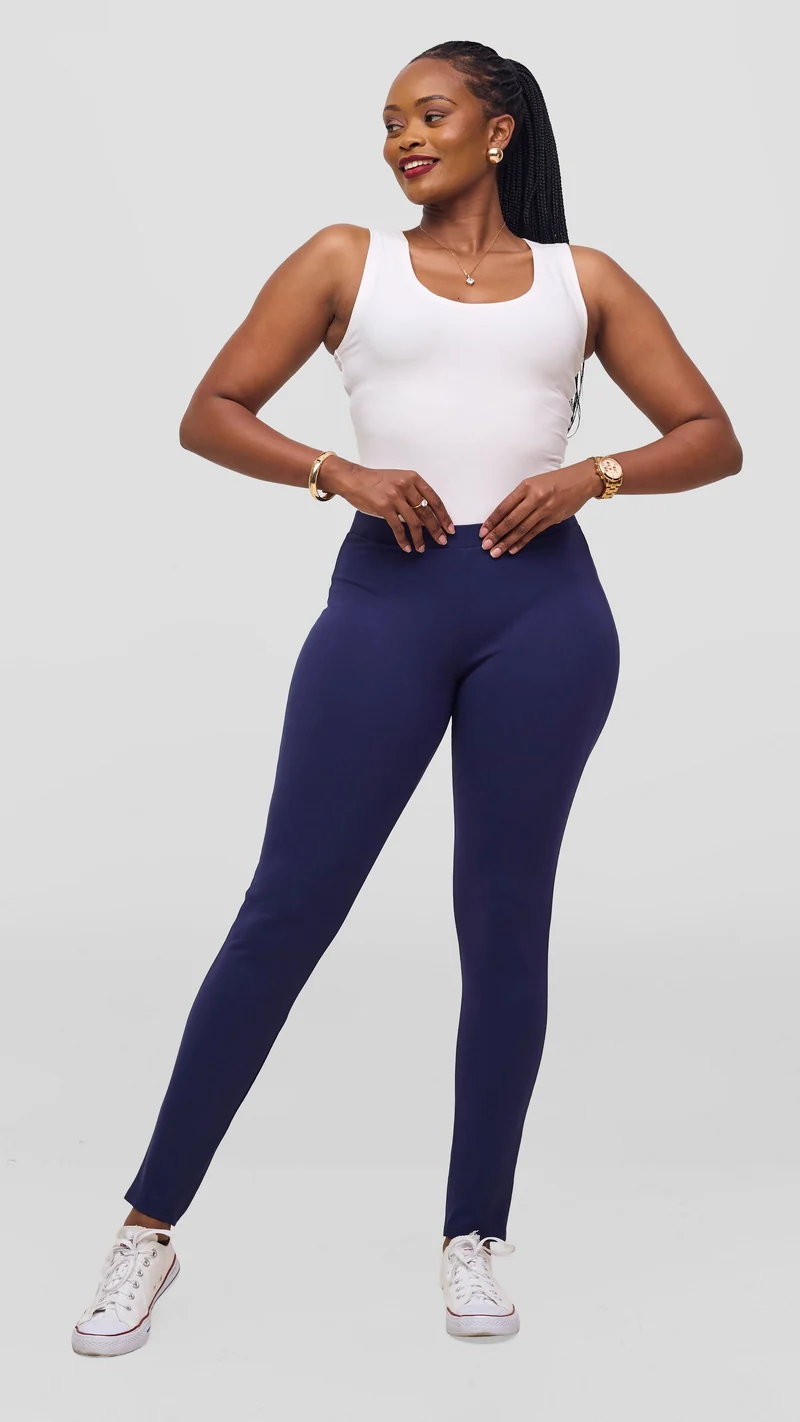 Vivo Basic Leisure Pants - Navy Blue