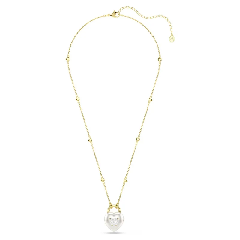 Swarovski Halskette Damen Idyllia Herz Weiß Goldfarben 5744127