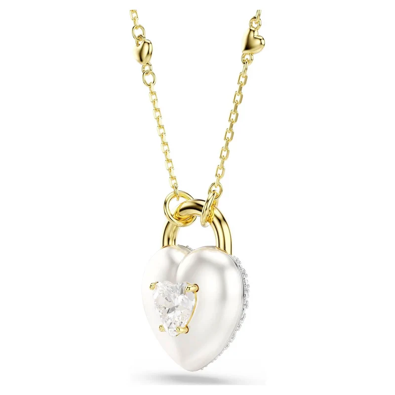 Swarovski Halskette Damen Idyllia Herz Weiß Goldfarben 5744127