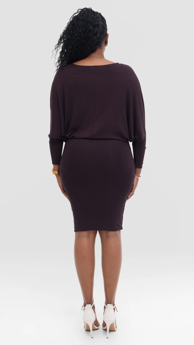 Vivo Tolani Dress in Jersey - Chocolate