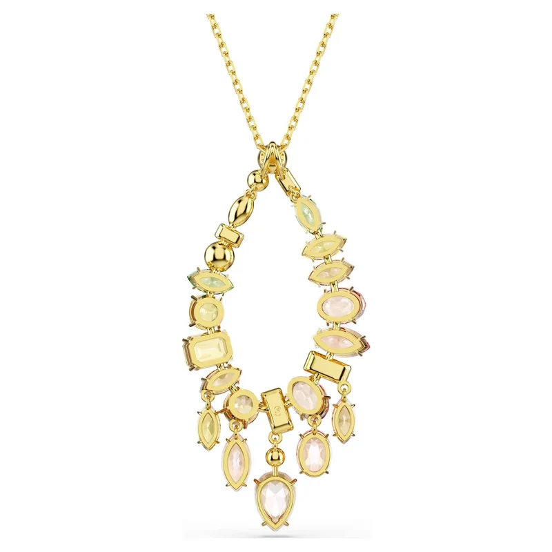 Swarovski Halskette Unisex Gema Anhänger Mehrfarbig Goldlegierungsschicht 5741589