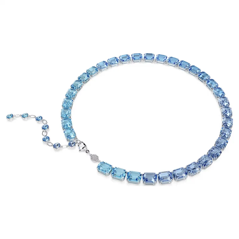 Swarovski Unisex Millenia Tennis‑Halskette Blauer Farbverlauf 5694136
