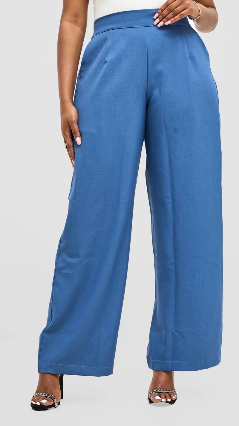 Vivo Tahisa Straight Leg Pants - Blue
