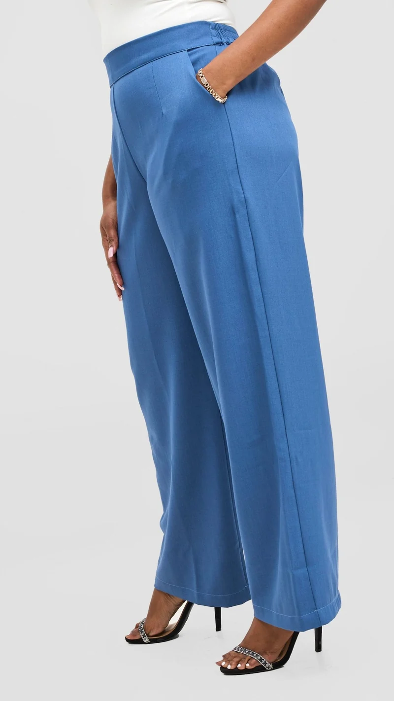 Vivo Tahisa Straight Leg Pants - Blue