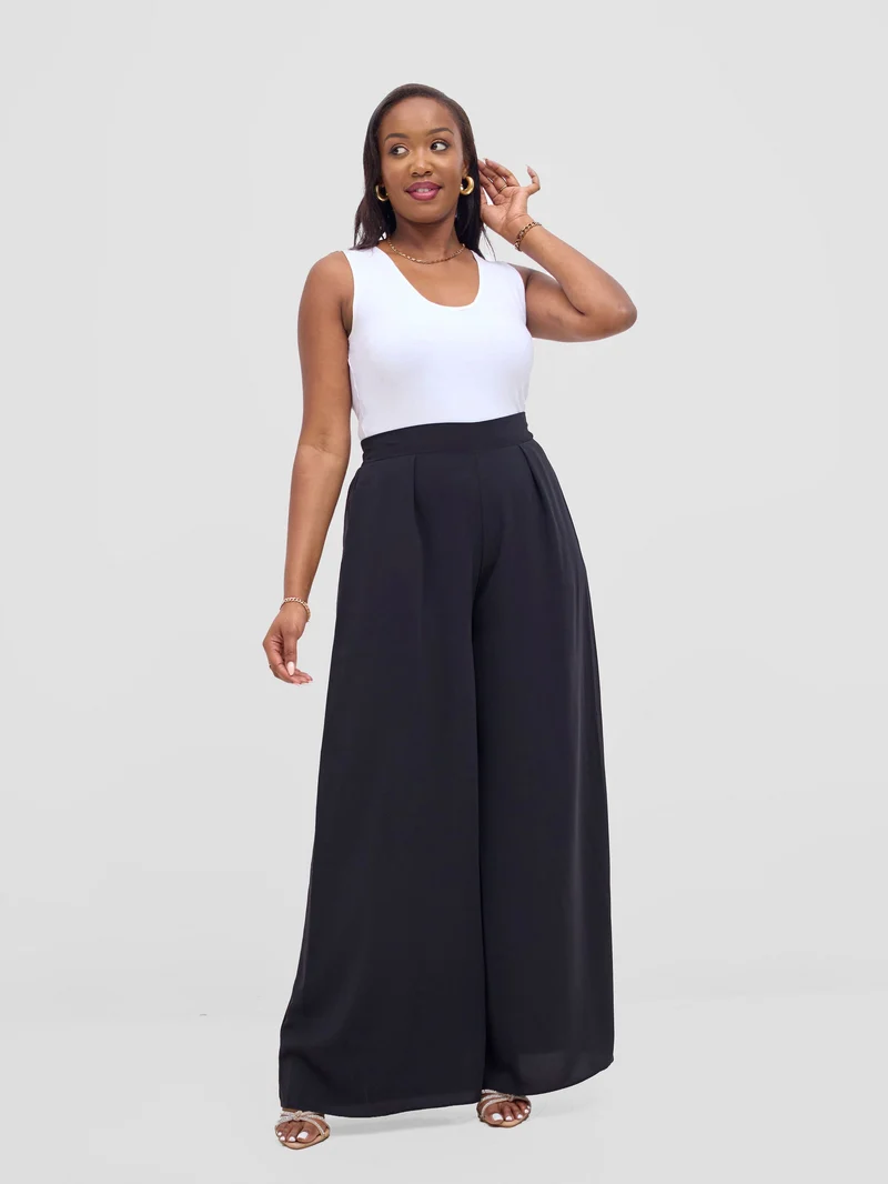Vivo Basic Crepe Pants - Black