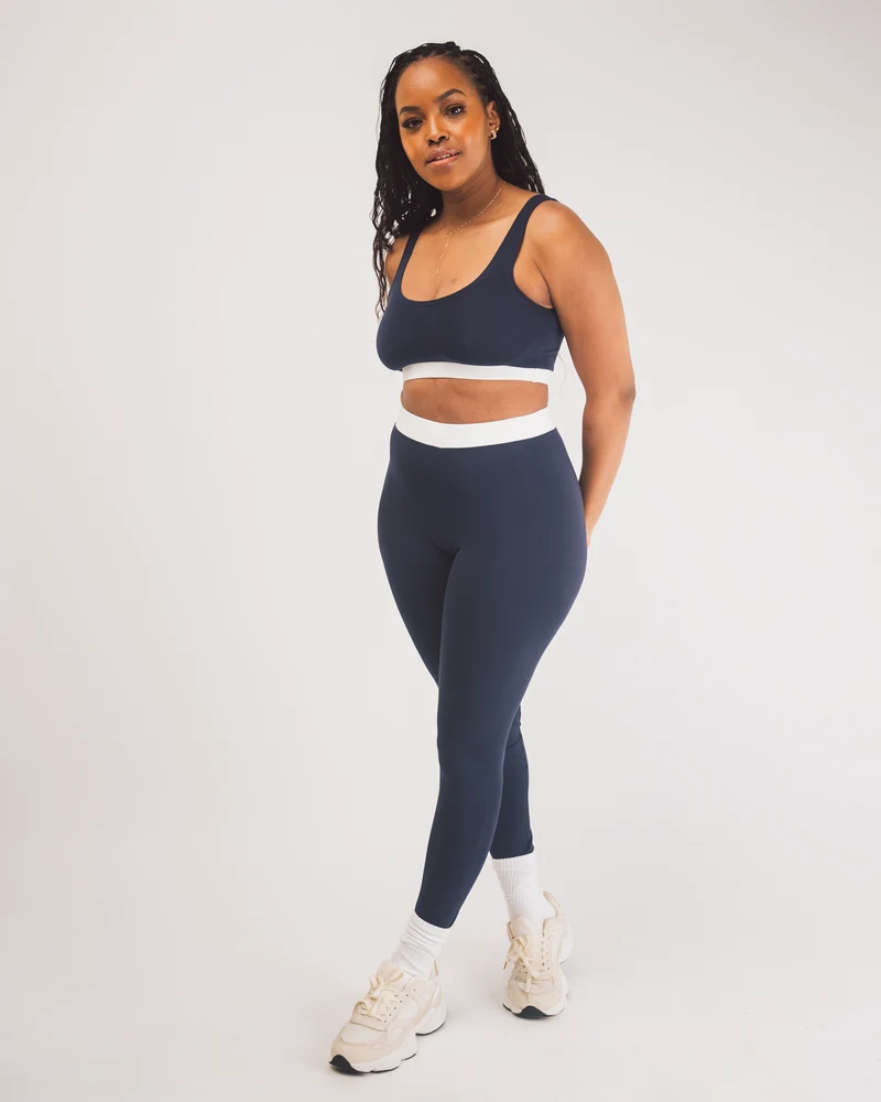 Vivo X This Is Essential Leggings - Navy Blue / White