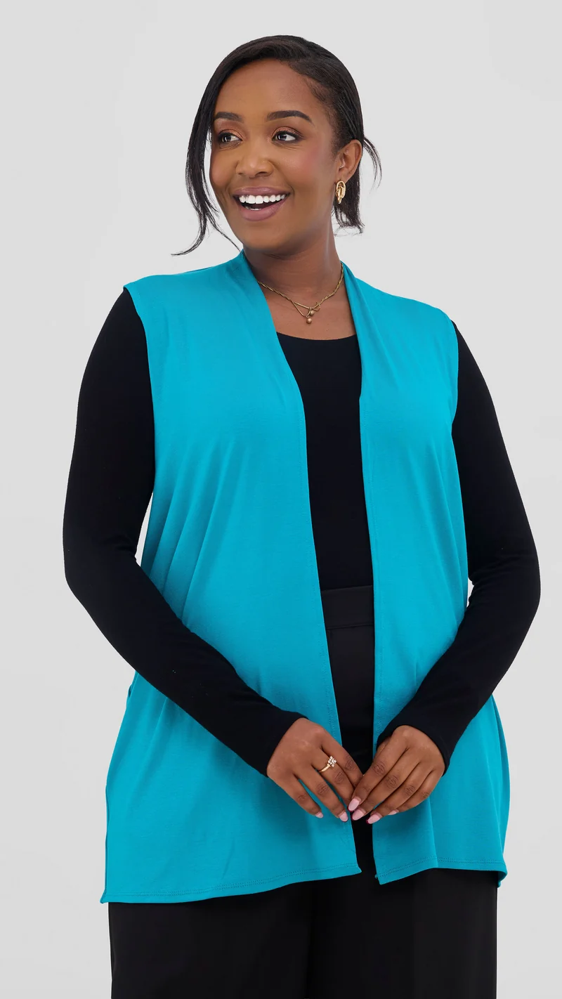 Vivo Everyday Sleeveless Waterfall in Jersey - Sea Green